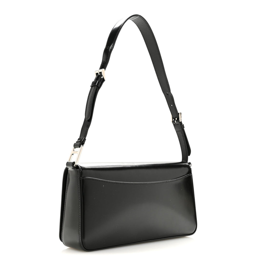 Spazzolato Femme Flap Shoulder Bag Black