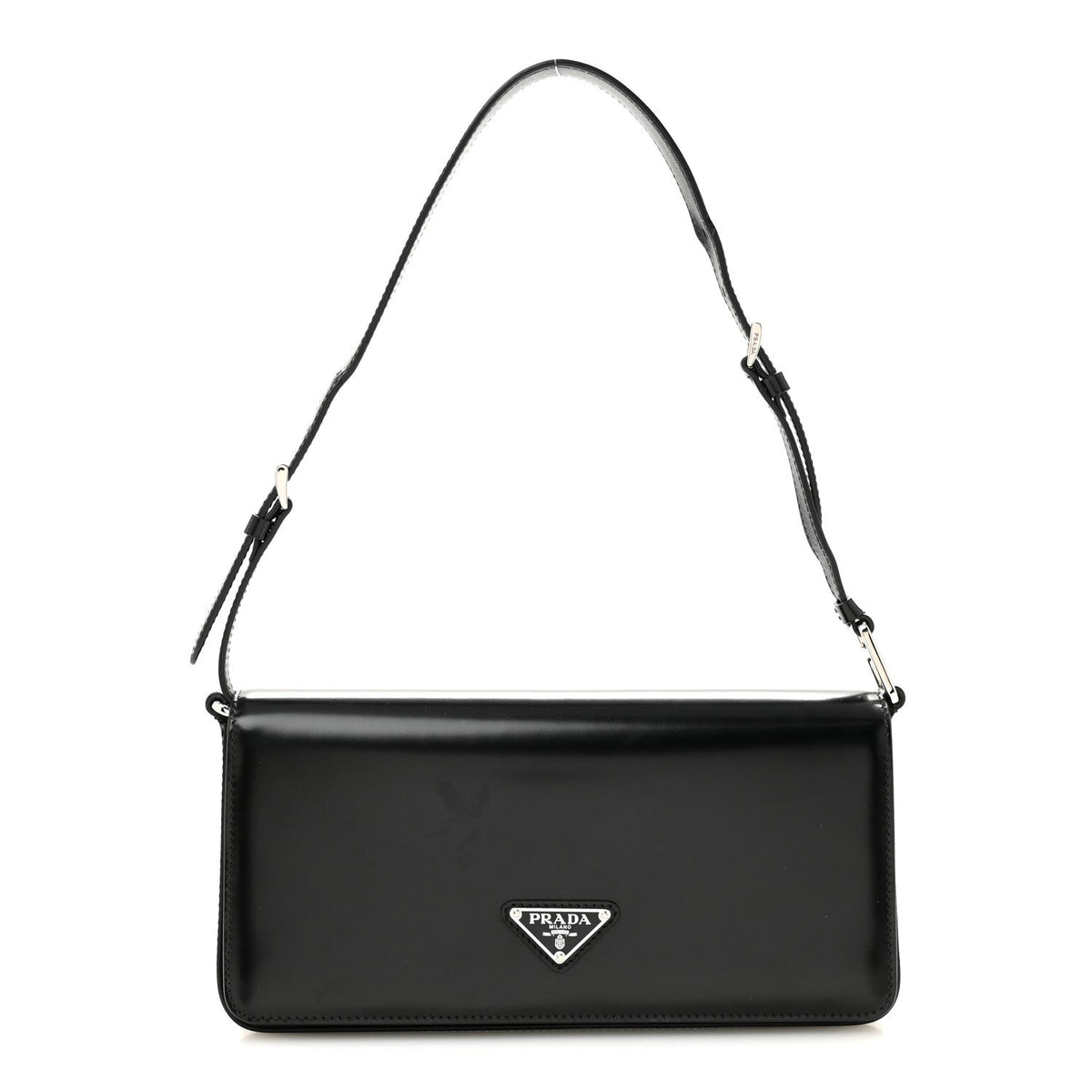 Spazzolato Femme Flap Shoulder Bag Black