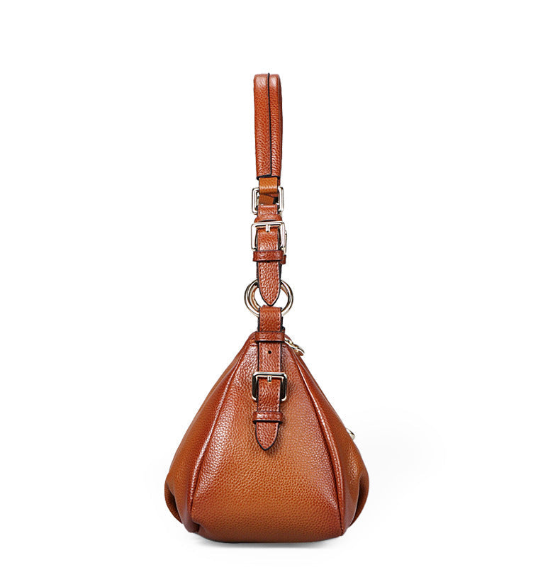 Women Genuine Leather Dumpling Shoulder Bag