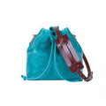 ABBY LEATHER BUCKET BAG - BERMUDA