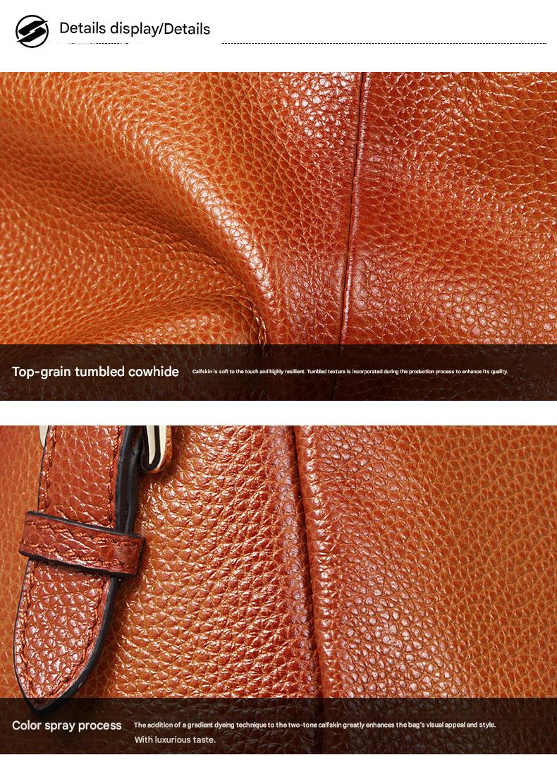 Women Genuine Leather Dumpling Shoulder Bag