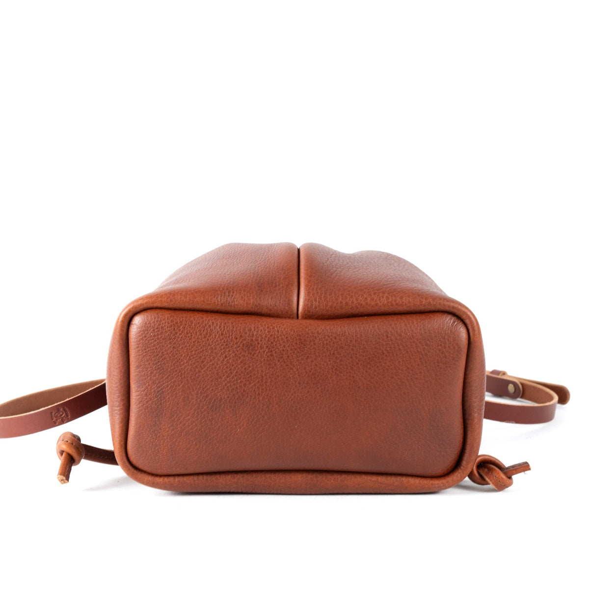 ABBY LEATHER BUCKET BAG - CHERRY BISON