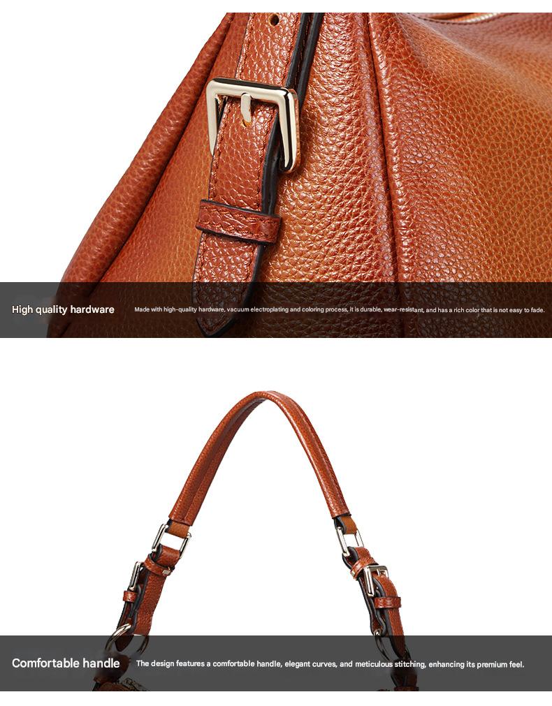 Women Genuine Leather Dumpling Shoulder Bag