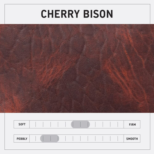 ABBY LEATHER BUCKET BAG - CHERRY BISON
