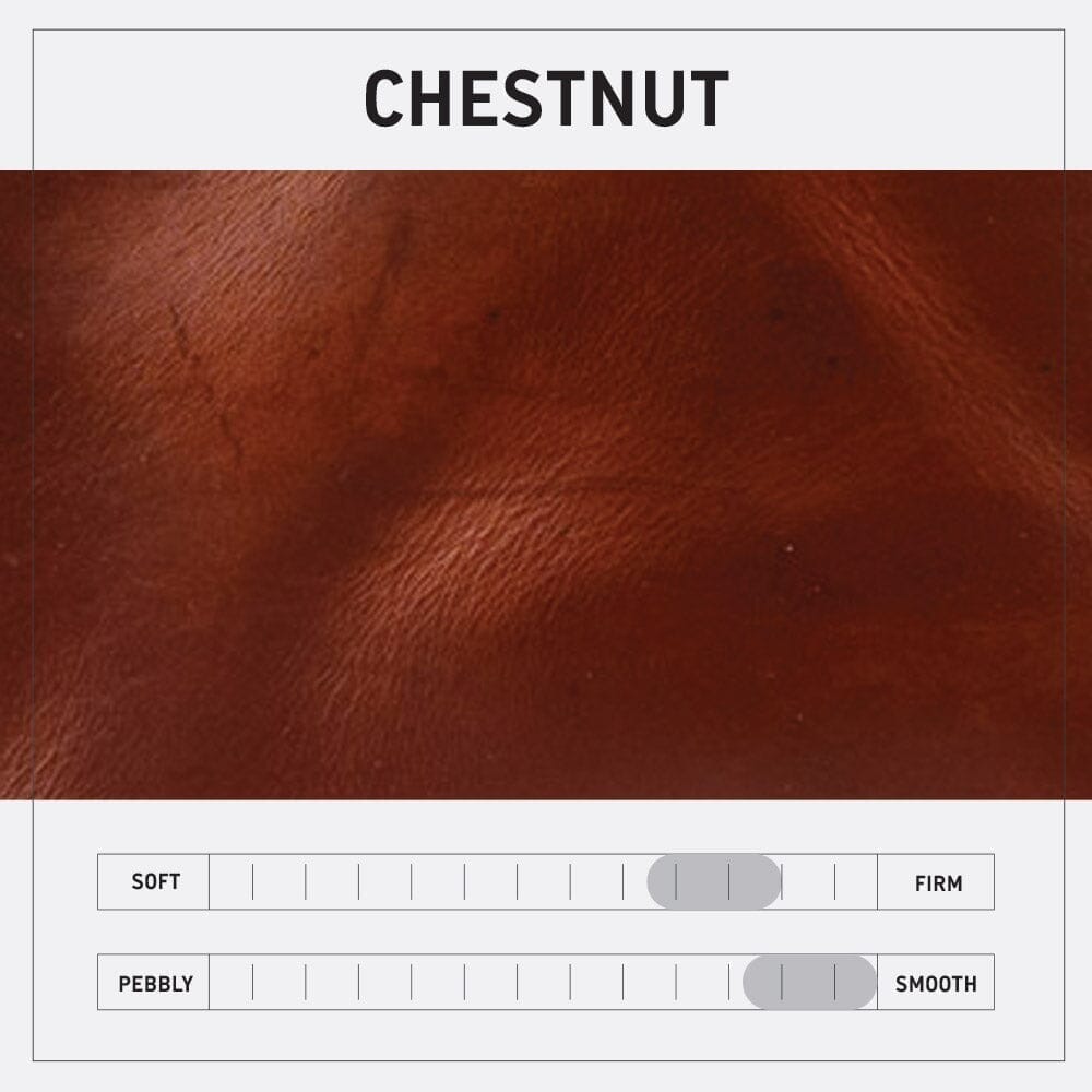 ABBY LEATHER BUCKET BAG - CHESTNUT