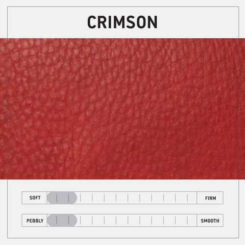 ABBY LEATHER BUCKET BAG - CRIMSON
